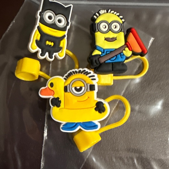 You pick (3) - Minions Straw Toppers NEW - Picture 3 of 9